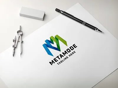 Double M Letter Logo meta