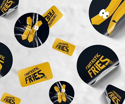 Fantastic Fries branding fastfood fries graphicdesign illustration logo typography visual identity