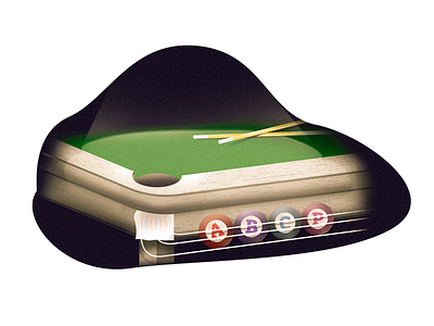 Pool of ABCP illustration lighting snooker