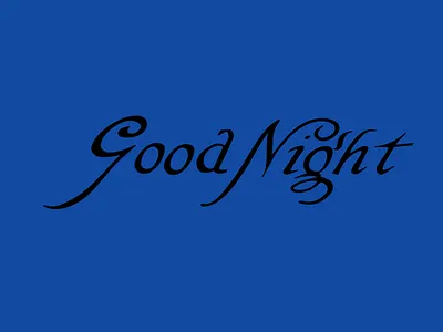 Good Night design typography vector
