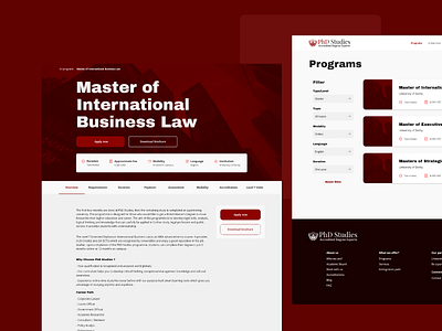 PhD Studies : freelance project adobe xd corporative education filter studies ui ui design ux ux research web design