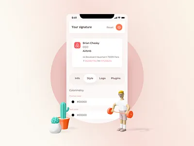 Signature Engine - Customize customize illustration minimalist shadow signature