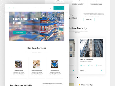 Real Estate Landing Page branding clean ui clean website design home rent home rent landing page house rent landingpage minimal property property website real estate realestate uiux webdesign website