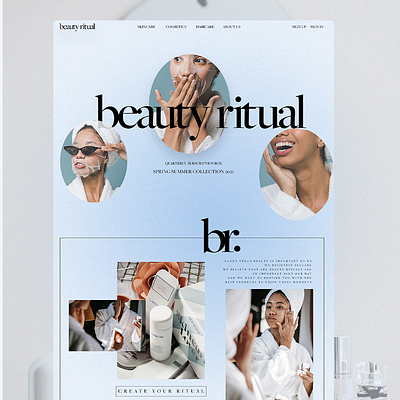 Beauty Ritual Website Design branding design graphic design logo ui