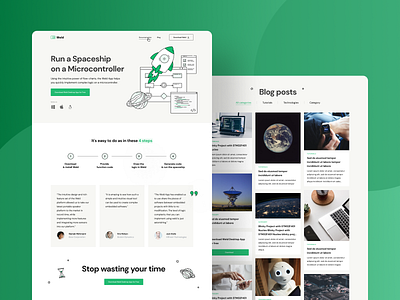 Landing Page for Desktop App agency app cleanui designers desktop green illustration landing landingpage microcontroller page polish polishagency ui uidesign website