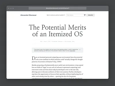 Article II article personal research web website