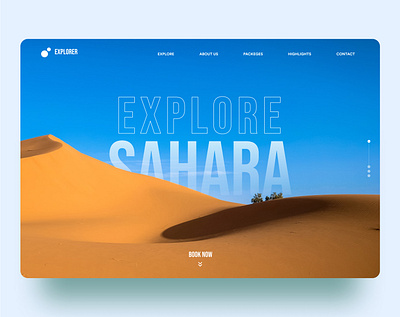 Sahara Desert Banner Concept 🌵 ❤️ app banner branding desert design graphic design header heroimage illustration ios logo sahara ux vector web