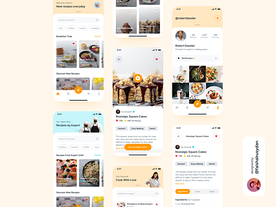 Cooking Recipes App Design Exploration app awesome design design inspiration minimal mobile ui ui design