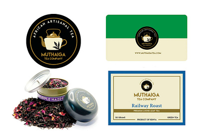 Muthaiga Tea beverage design graphic design label label design logo