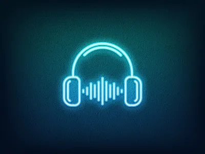 Neon Headphones audio beat dj equalizer headphones icon listen logo melody music musical neon player podcast sign sound soundwave track tune wave