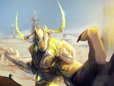daily sketch character characterdesign creature digital art digital panting fantasy art fantasyart illustration minotaur