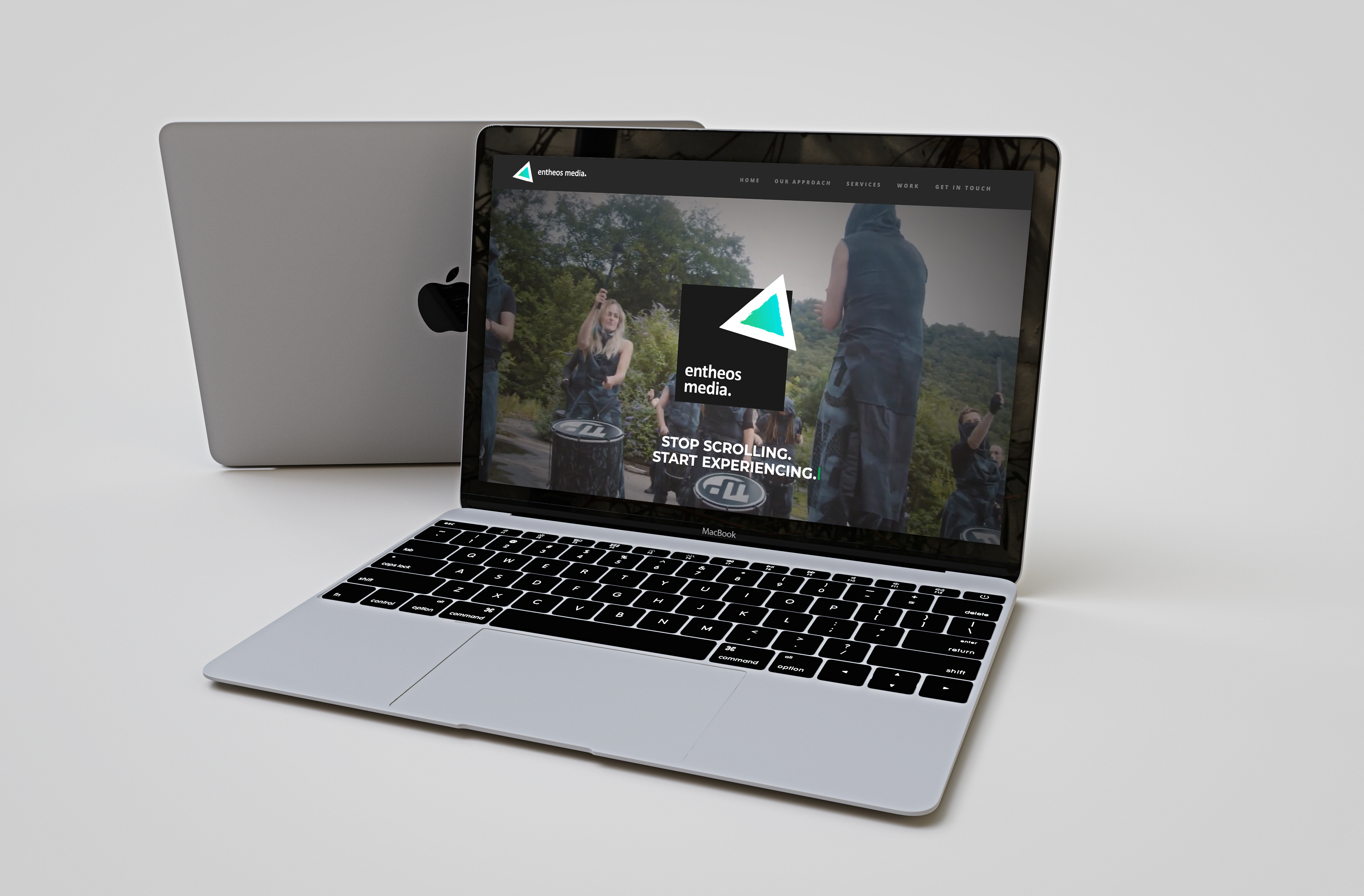 Example of Entheos Media rebrand and website