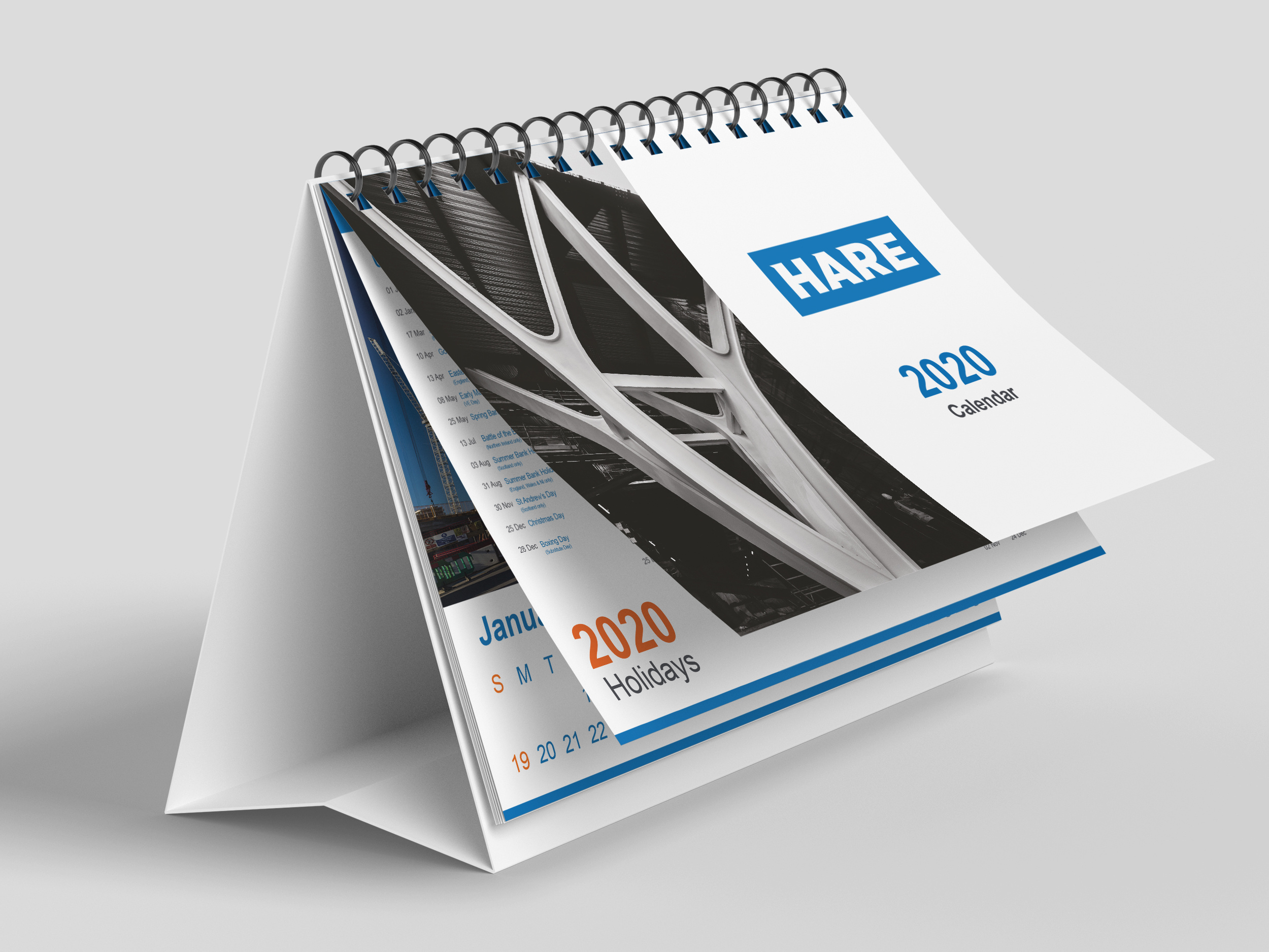 Example of William Hare 2020 calendar