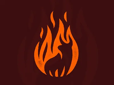 Bull is on fire logo animal branding buffalo bull emblem fire illustration logo mark negative space