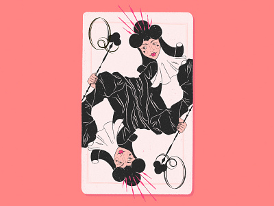 ♣️👑 Strong Judge Judy vibes for the Queen of Clubs 👑 ♣️ cards clubs games illustration playing card procreate queen symmetry