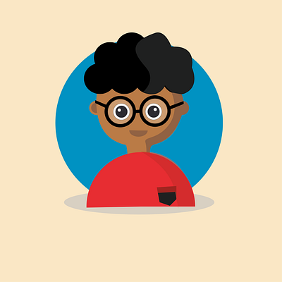 Boy front end development illustration