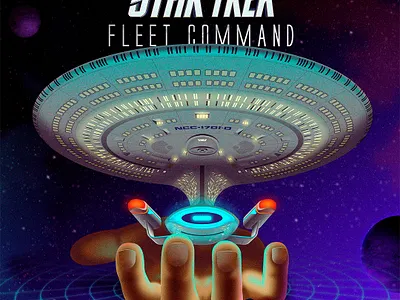Star Trek Fleet Command 80s illustration mobile game retro scifi space star trek tech vector vector art