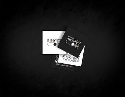 Business card fitness blackwhite business card design illustration insta logo qr