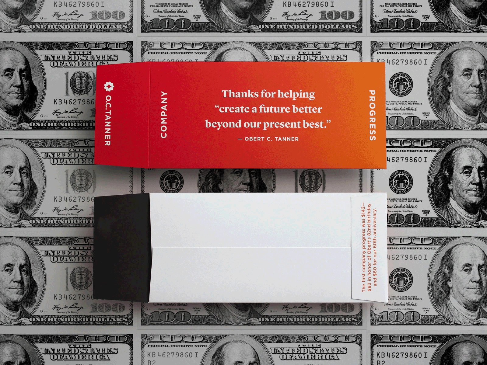 O.C. Tanner Bonus Envelopes branding event graphic design typography