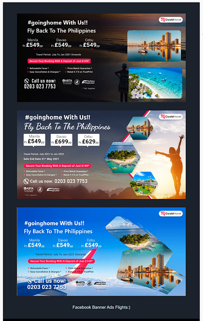 Facebook Banner Ads branding de design graphic design icon minimal typography ui