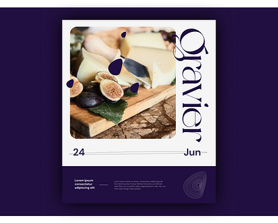 Gravier Branding brandidentity branding cheese design dribbble elegant eventposter food foodposter france french illustration inspiration logo pebbles typogaphy ui ux visualidentity website