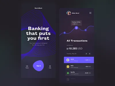 Banking app concept design fireart fireart studio ui ux
