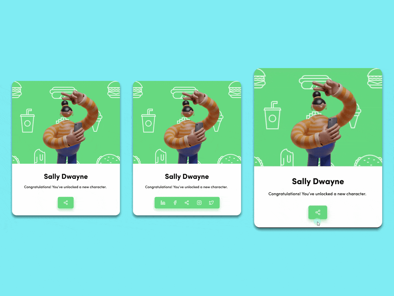 Social Share dailyui dailyuichallenge figma figma design graphic design social share social share button ui ui design user interface