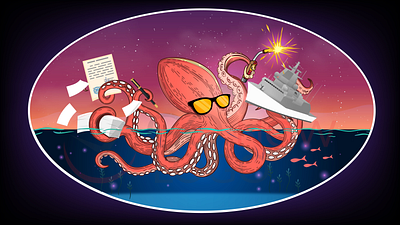 Kraken Octopus animation branding business logo design design illustration logo logo design logodesign ui vector