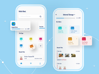 File Manager- UI design app design daily ui file manager illustration manager minimal design mobile design motion graphics task manager web ui