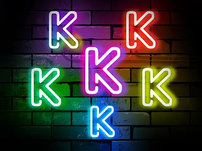 Neon Letter "K" | Twitch Sub Badges stream
