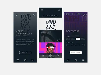 Movie App Mock-Up app design ui ux