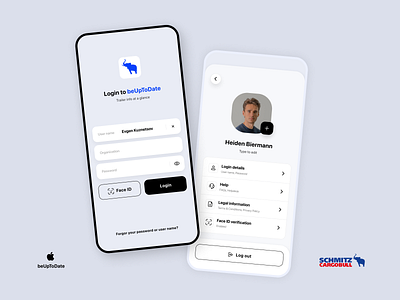 Login & Account [Truck Manager] account app card clean dashboard design feed grid interface ios iphone list login minimal mobile neumorphic profile registration ui ux