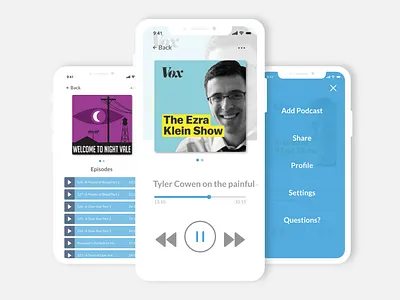 Podcast App Mock-Up The Sequel to The Sequel app design ui ux