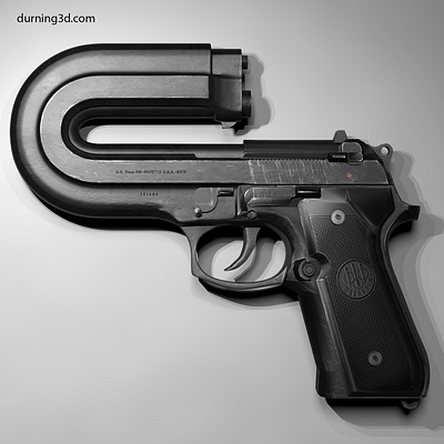 The Secret History of Guns 3d editorial guns illustration retouching