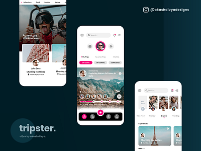 Tripster - UI/UX of Social Media App for Travelers