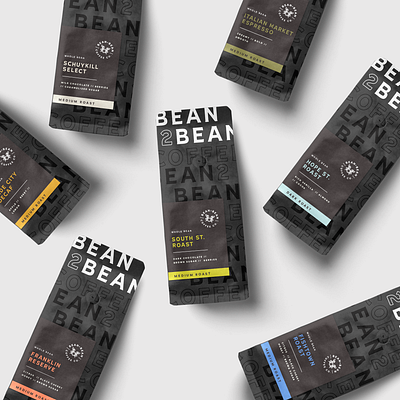 Bean2Bean | Packaging branding coffee color logo lynx packaging philly retail