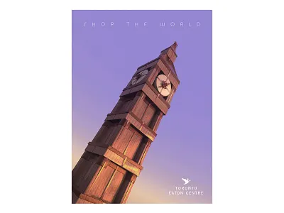 Shop the World - London 3d campaign contest editorial illustration retail retouching