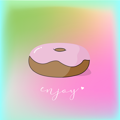 Pastel Vibes 🍩✨ donut gradient graphic design pastel