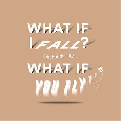 What if you fly? design typography vector