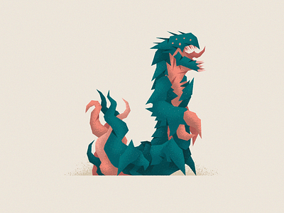 Monstography - J character illustration illustrator mi minimal monster texture type typeface typography vector