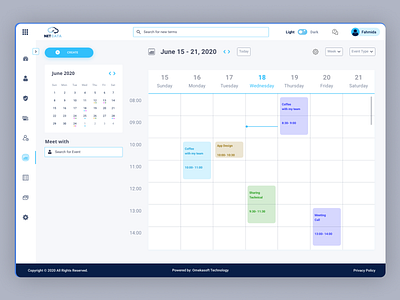 Calender application ui design minimal ui user experience web web app web application