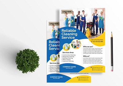 Cleaning Service Flyer Design brand design brochure brochure design cleaning service design flyer flyer design graphics design illustration logo photoshop real estate