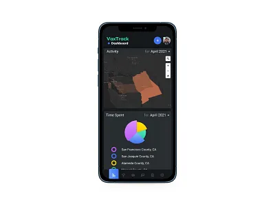 VaxTrack Mobile data visualization mobile ui