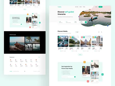 Travelities - travel platform agency booking clean destination explore flight homepage hotel itinerary landing page minimal simple tour tourism travel trip ui ux web website