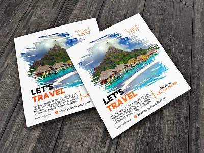Travel Flyer Template branding design graphic design icon illustration logo minimal vector