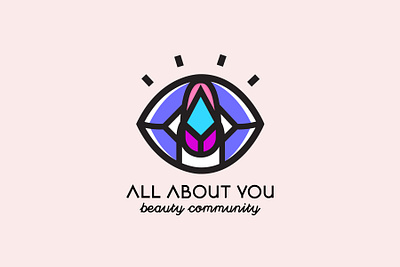 All About You Beauty Community Logo branding design graphic design logo marketing vector