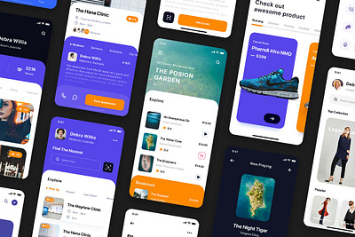 Helium - Multipurpose Card-based UI Kit 3d animation app branding concept design graphic design illustration ios logo motion graphics screen ui ui design ux ux design vector web design web development website