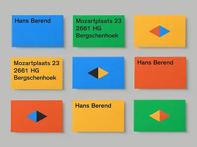 Hans Berend - Business cards accountant bruna business card business cards businesscard clean colourful dutch geometric holland identity minimal modern netherlands simple visual identity