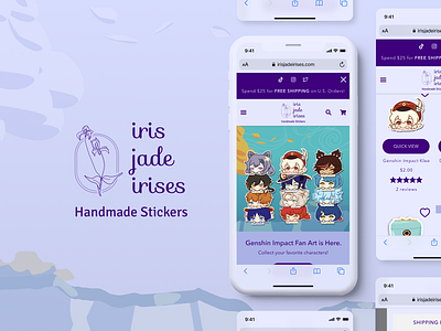 irisjadeirises Sticker Shop branding graphic design logo ux ux design