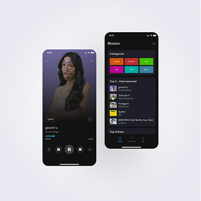 Daily UI Challenge 009 - Music Player app app design app music daily ui challenge 009 dailyui dailyuichallenge music app music player ui ui design uidesign ux design